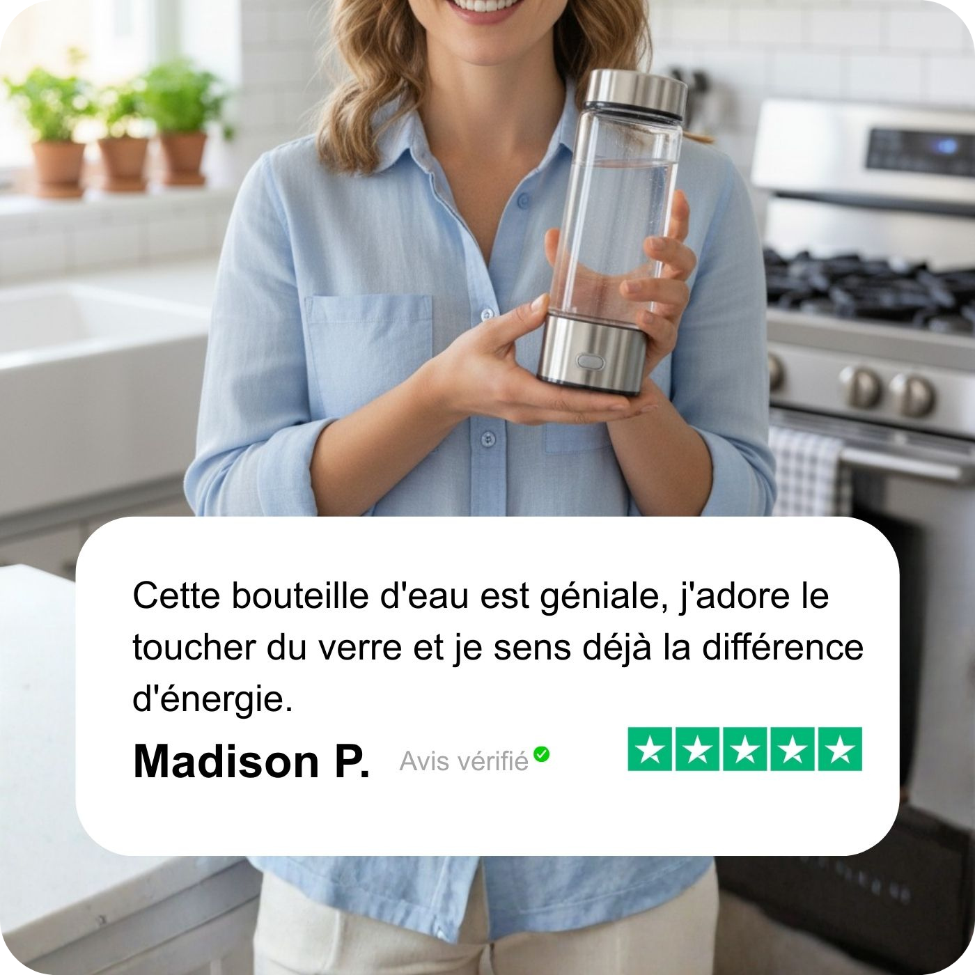 Hydrohealth – Bouteille d'eau hydrogénée